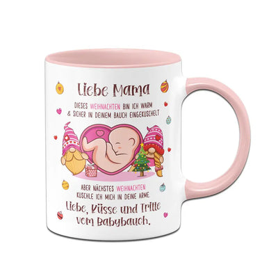 Bild: Tasse - Liebe Mama dieses Weihnachten bin noch in deinem Bauch Geschenkidee