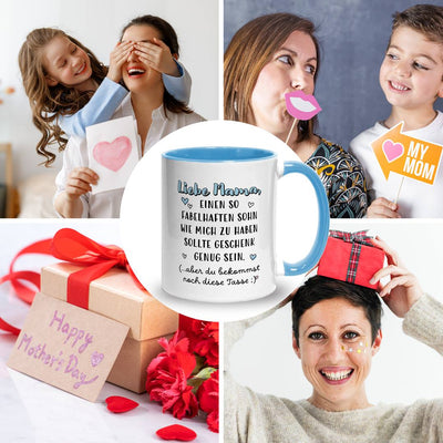Tasse - Liebe Mama, einen so fabelhaften Sohn wie mich zu haben sollte Geschenk genug sein.