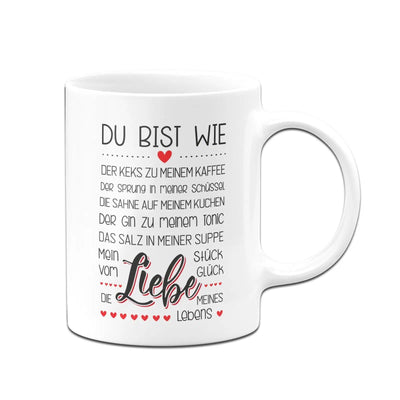Bild: Tasse - Du bist die Liebe meines Lebens Mein Stück vom Glück Geschenkidee