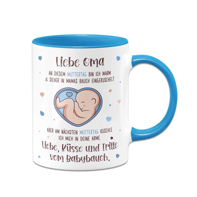 Bild: Tasse - Liebe Oma an diesem Muttertag bin ich noch in Mamas Bauch Geschenkidee
