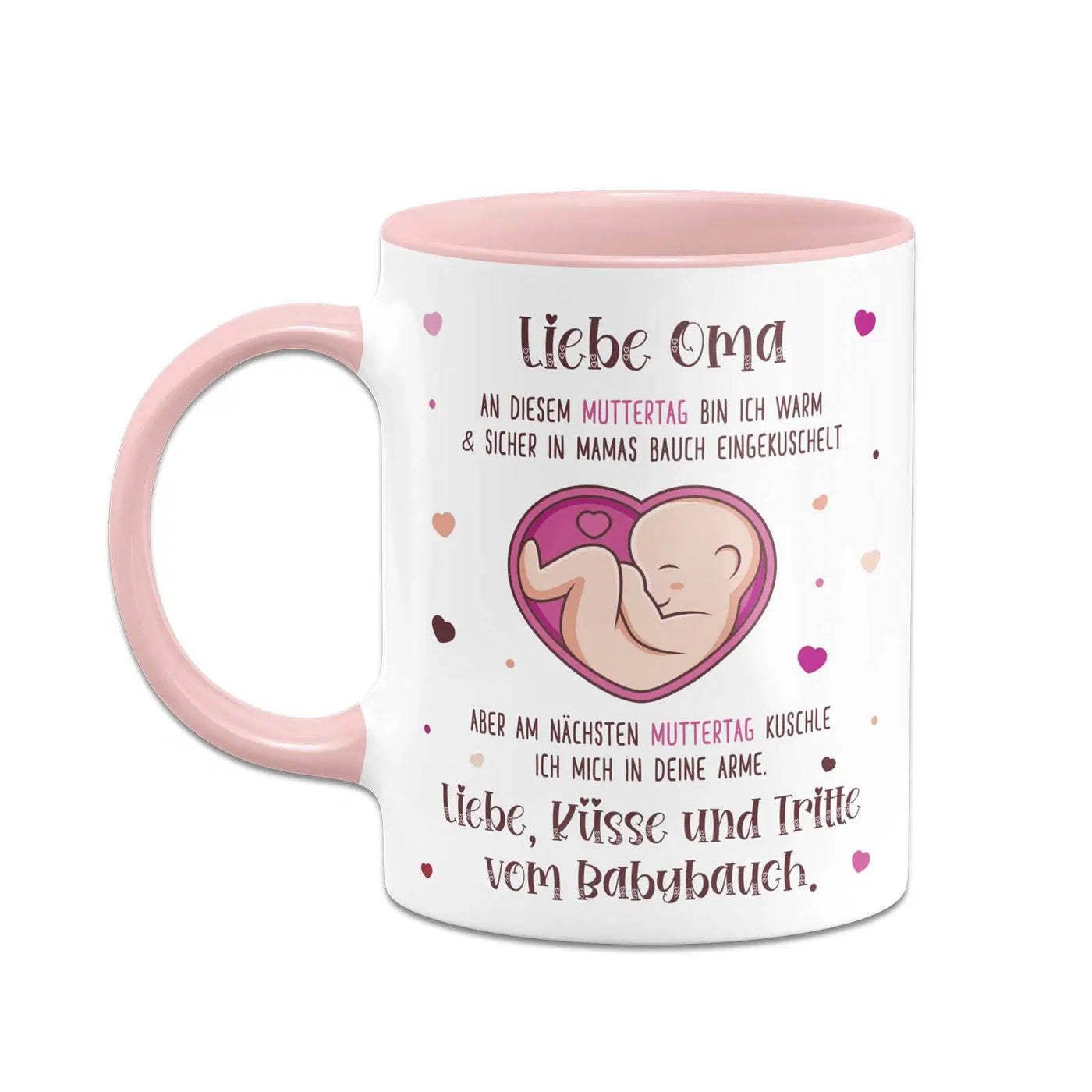 Bild: Tasse - Liebe Oma an diesem Muttertag bin ich noch in Mamas Bauch Geschenkidee