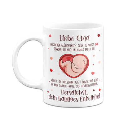 Bild: Tasse - Liebe Oma herzlichen Glückwunsch, denn Du wirst Oma! Geschenkidee