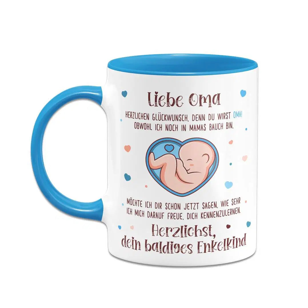 Bild: Tasse - Liebe Oma herzlichen Glückwunsch, denn Du wirst Oma! Geschenkidee