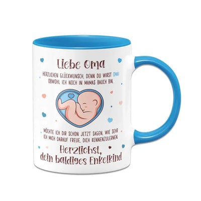Bild: Tasse - Liebe Oma herzlichen Glückwunsch, denn Du wirst Oma! Geschenkidee