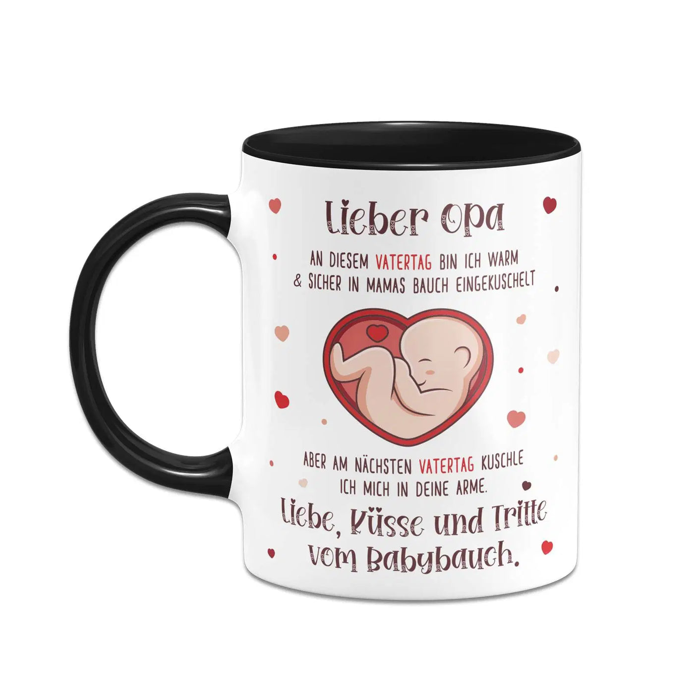 Bild: Tasse - Lieber Opa an diesem Vatertag bin ich noch in Mamas Bauch Geschenkidee