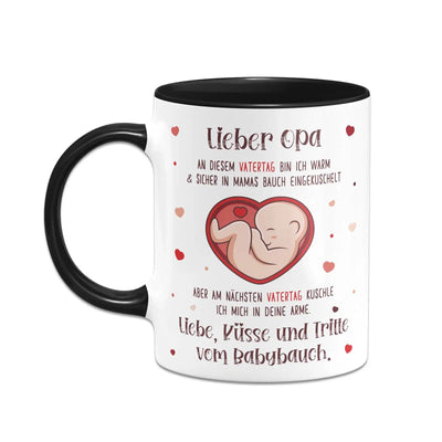 Bild: Tasse - Lieber Opa an diesem Vatertag bin ich noch in Mamas Bauch Geschenkidee