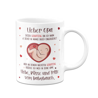 Bild: Tasse - Lieber Opa diesen Geburtstag bin ich noch in Mamas Bauch Geschenkidee