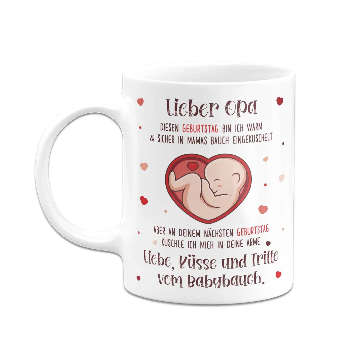 Bild: Tasse - Lieber Opa diesen Geburtstag bin ich noch in Mamas Bauch Geschenkidee