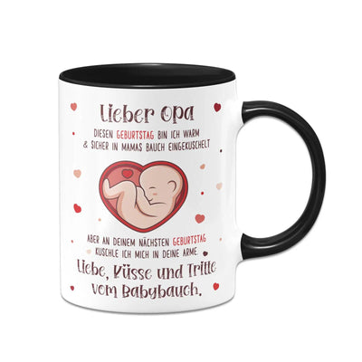 Bild: Tasse - Lieber Opa diesen Geburtstag bin ich noch in Mamas Bauch Geschenkidee