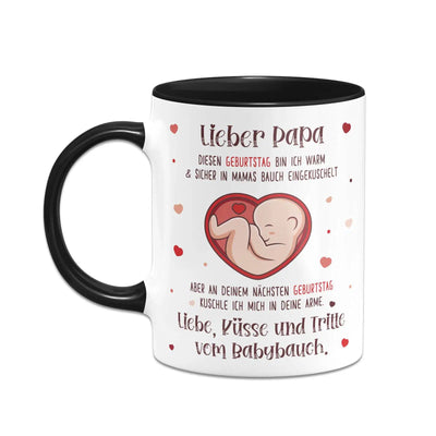 Bild: Tasse - Lieber Papa diesen Geburtstag bin ich noch in Mamas Bauch Geschenkidee