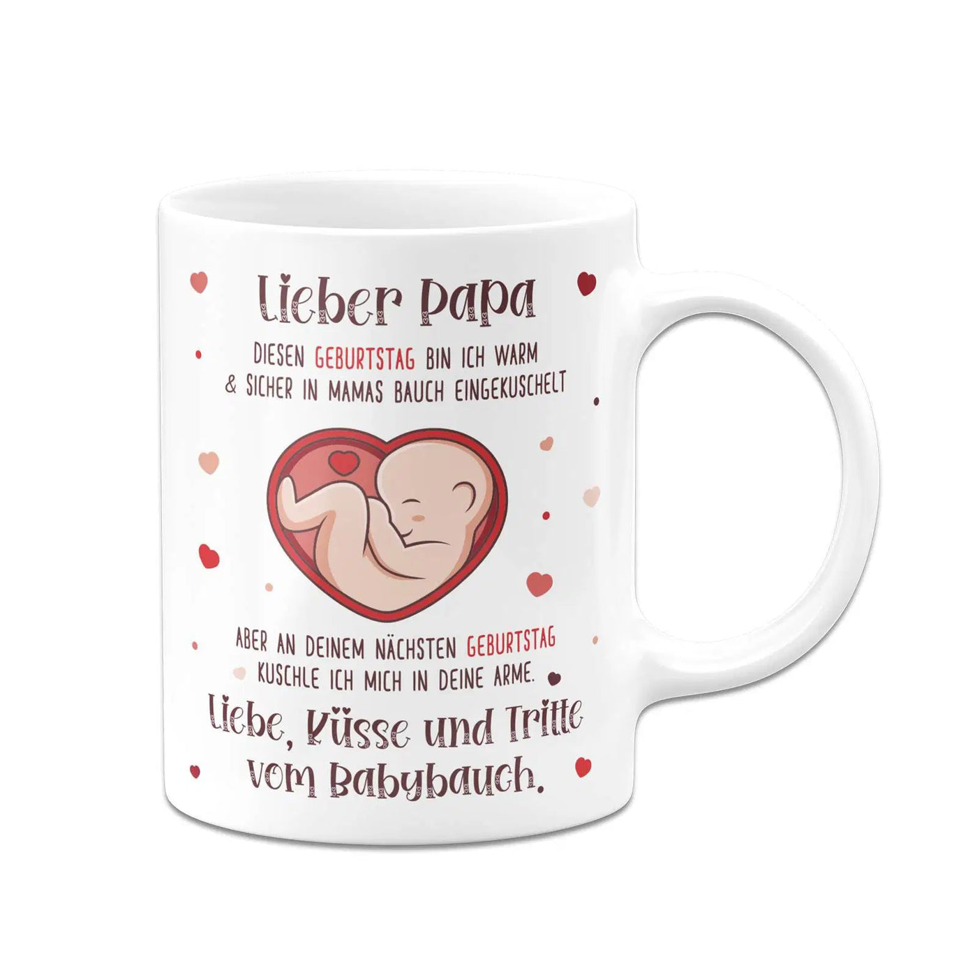 Bild: Tasse - Lieber Papa diesen Geburtstag bin ich noch in Mamas Bauch Geschenkidee