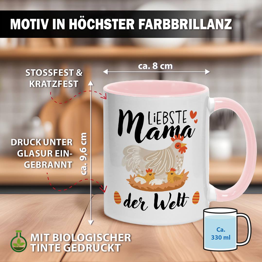 Tasse - Liebste Mama der Welt (Hühner)