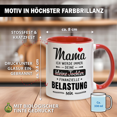 Tasse - Mama ich werde immer deine (kleine Tochter) finanzielle Belastung sein