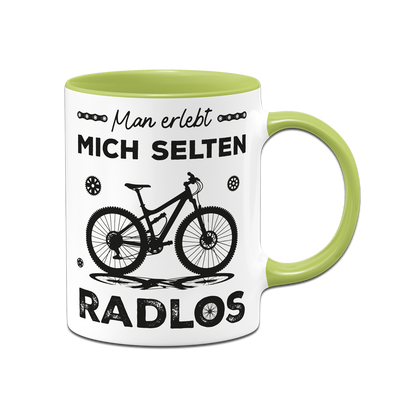 Tasse - Man erlebt mich selten Radlos
