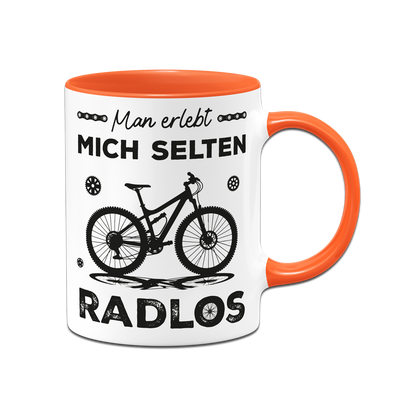 Tasse - Man erlebt mich selten Radlos