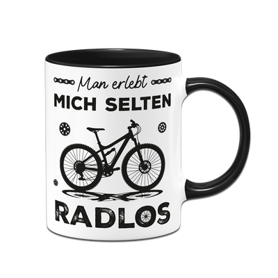 Tasse - Man erlebt mich selten Radlos