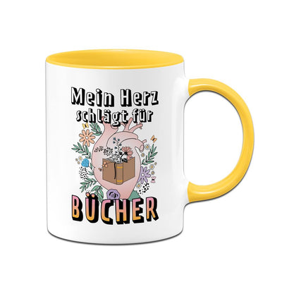 Tasse - Mein Herz schlägt für Bücher