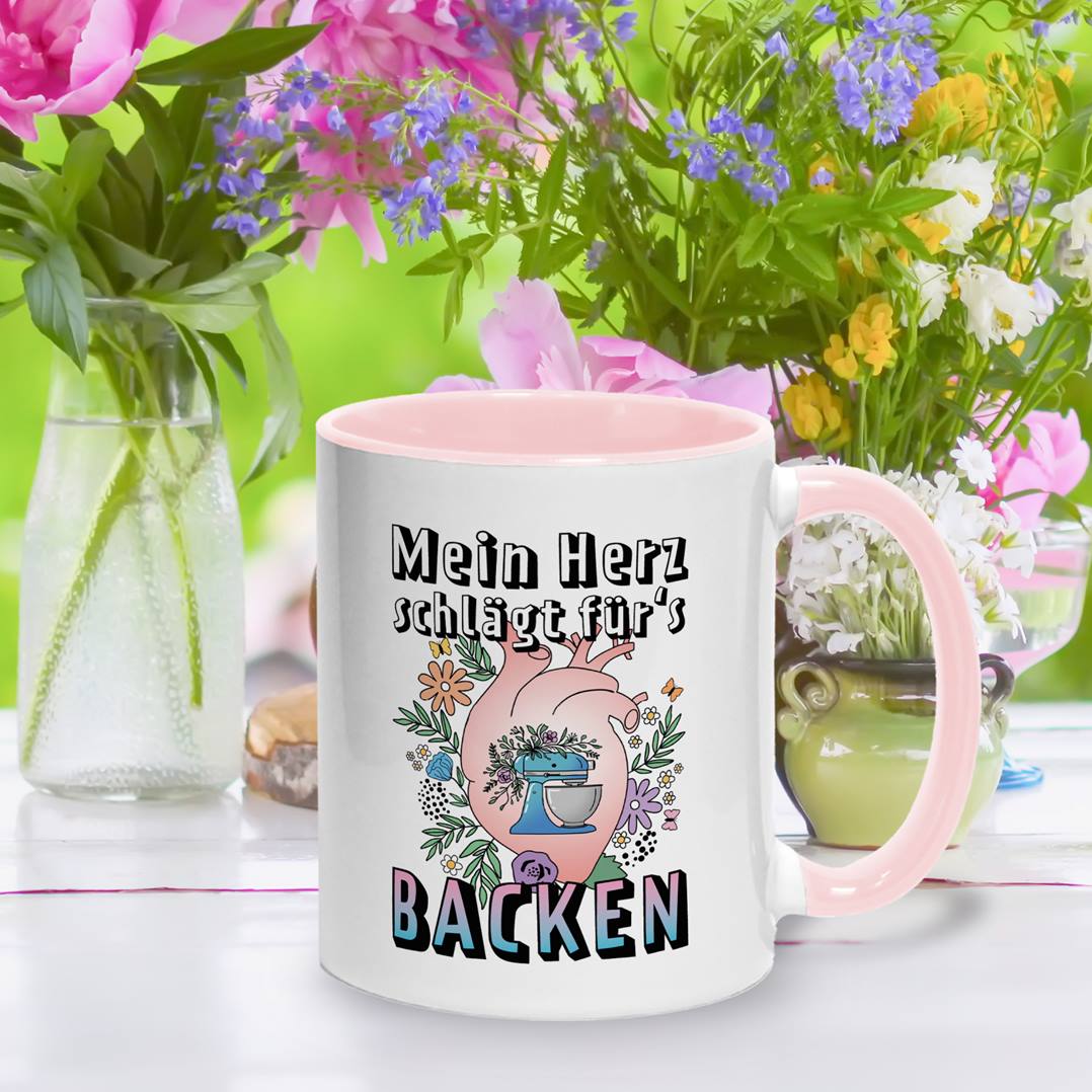 Tasse - Mein Herz schlägt für's Backen