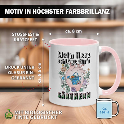 Tasse - Mein Herz schlägt für's Gärtnern