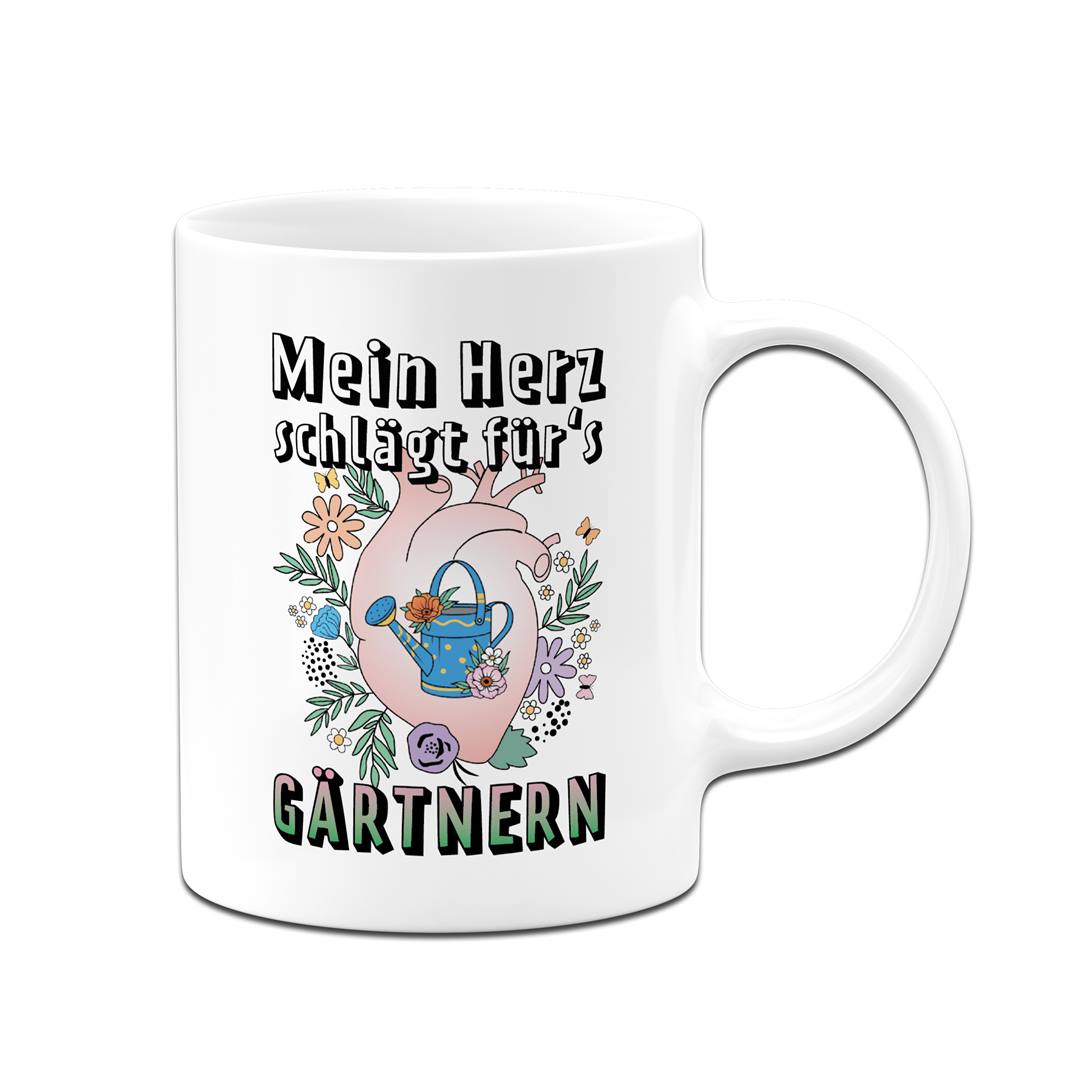 Tasse - Mein Herz schlägt für's Gärtnern