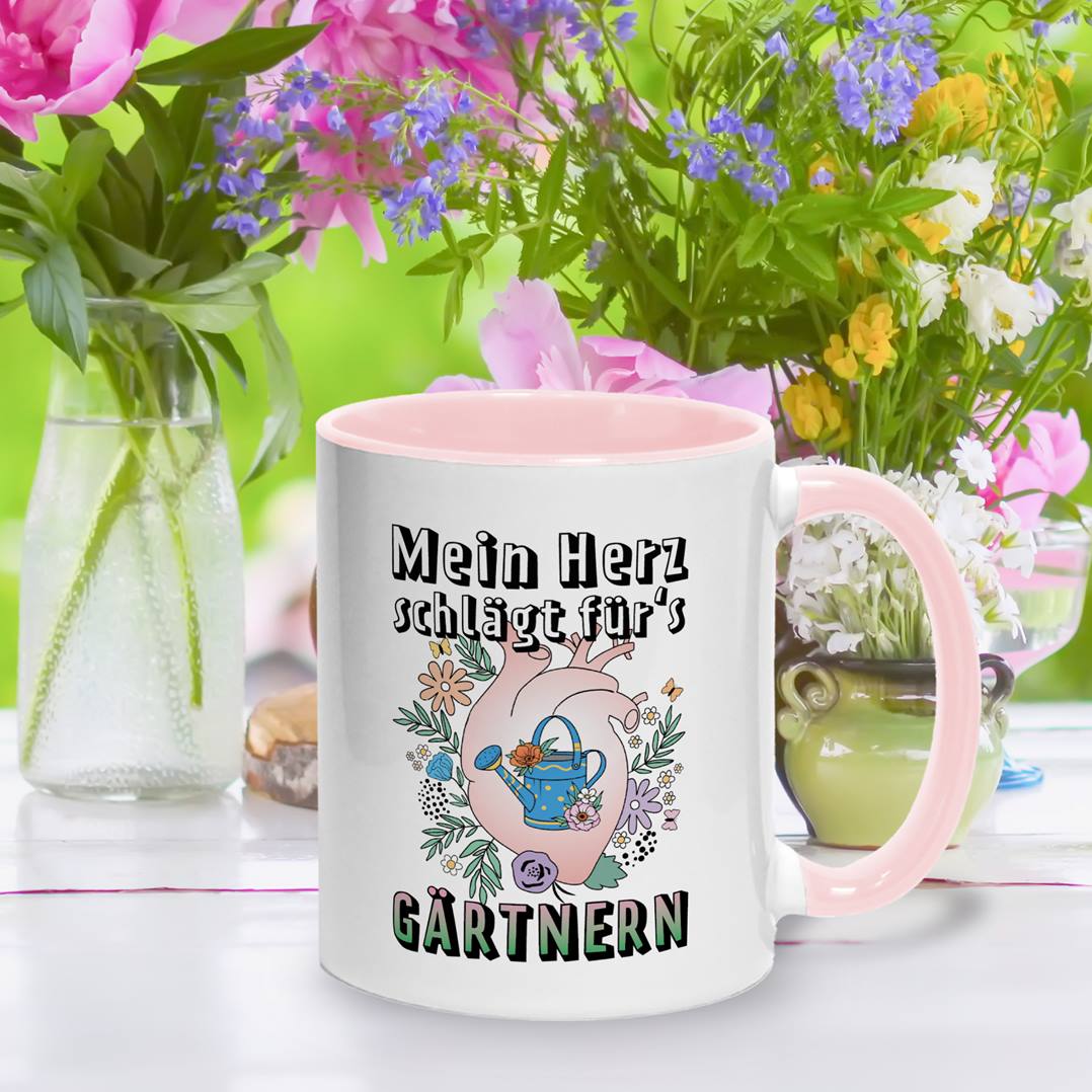 Tasse - Mein Herz schlägt für's Gärtnern