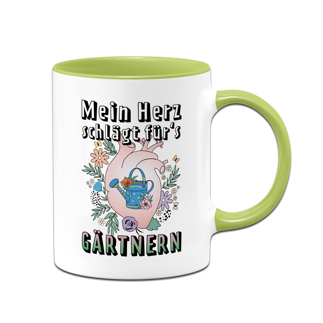 Tasse - Mein Herz schlägt für's Gärtnern