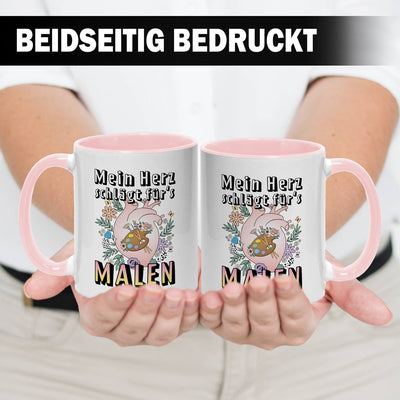 Tasse - Mein Herz schlägt für's Malen