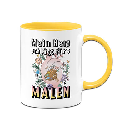 Tasse - Mein Herz schlägt für's Malen