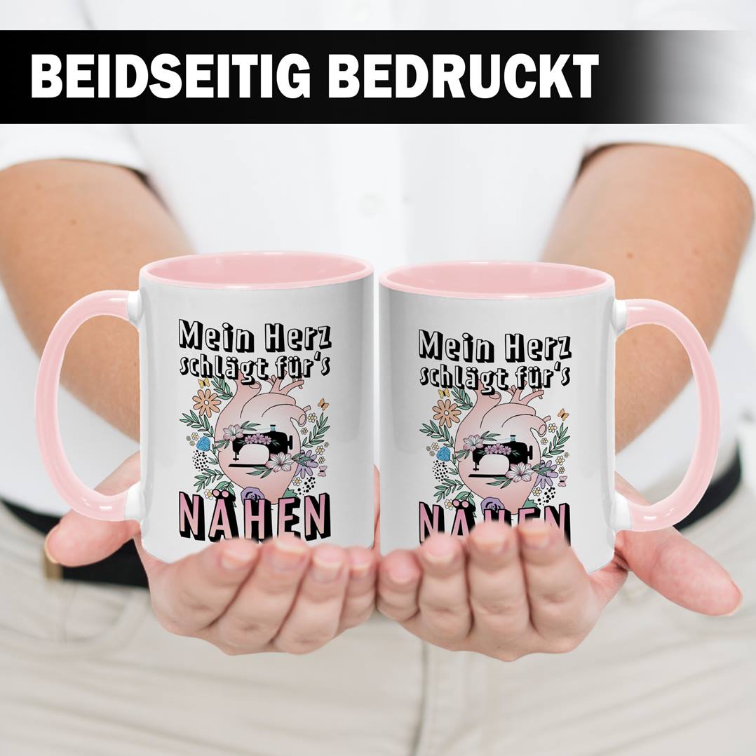 Tasse - Mein Herz schlägt für's Nähen