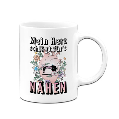 Tasse - Mein Herz schlägt für's Nähen