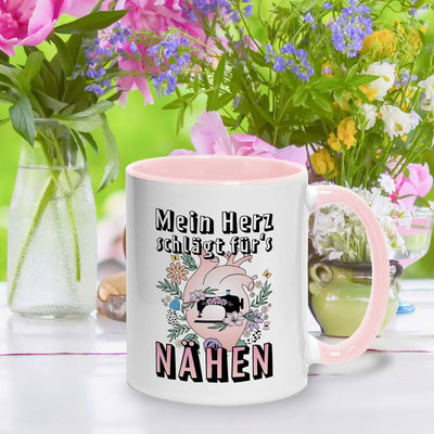 Tasse - Mein Herz schlägt für's Nähen