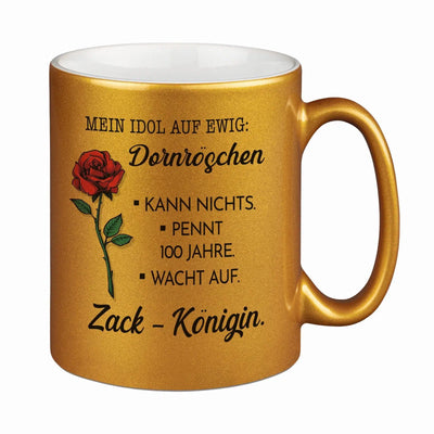 Bild: Tasse - Mein Idol auf ewig: Dornröschen - Metallictasse Geschenkidee