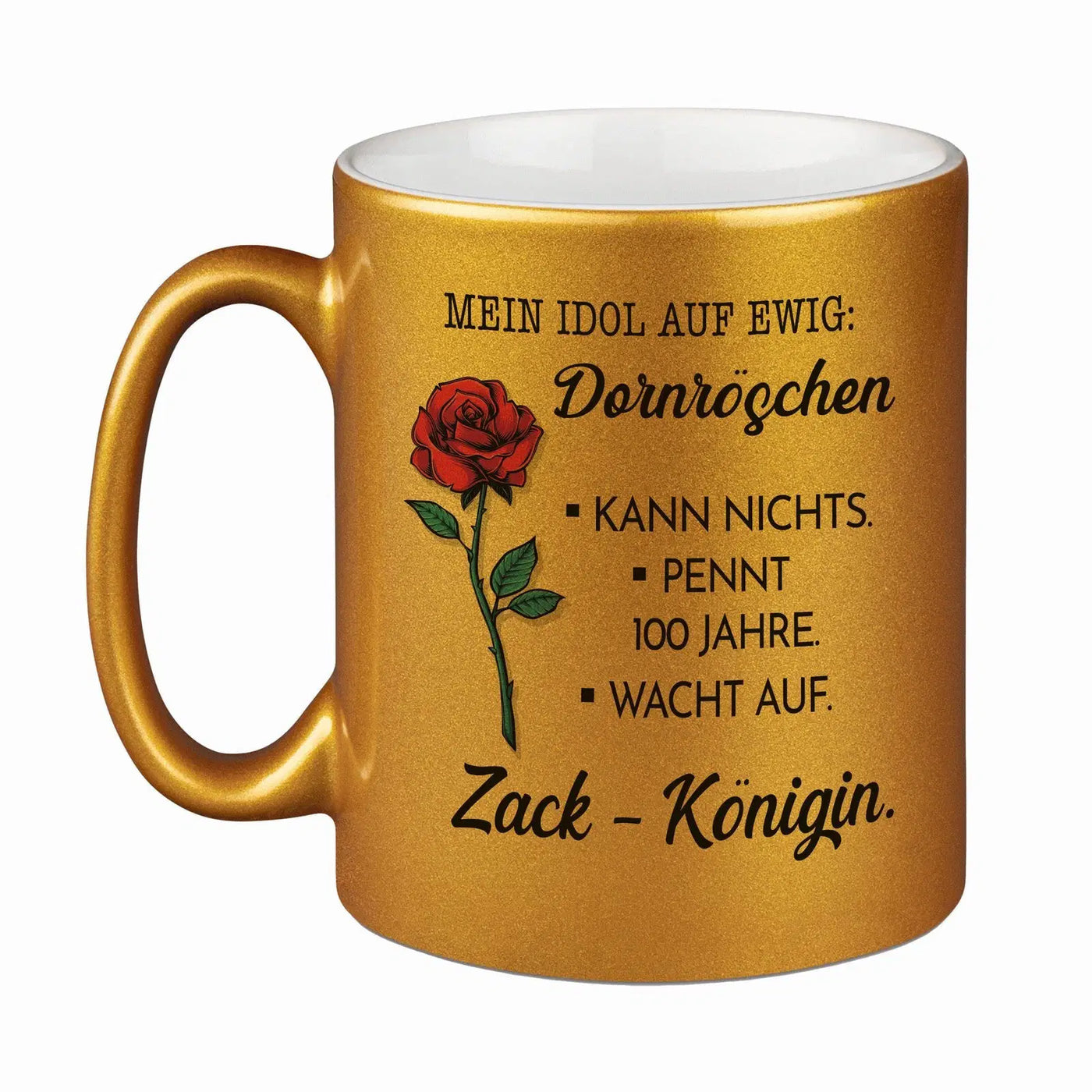 Bild: Tasse - Mein Idol auf ewig: Dornröschen - Metallictasse Geschenkidee