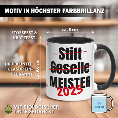 Tasse - Meister 2025 (Geselle durchgestrichen)