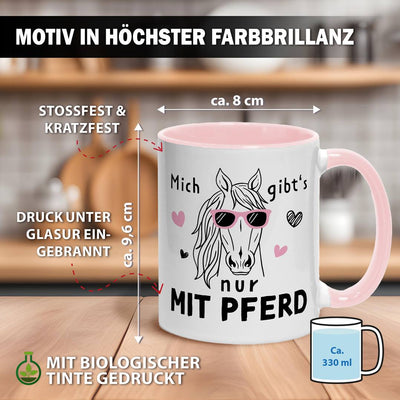 Tasse - Mich gibt's nur mit Pferd