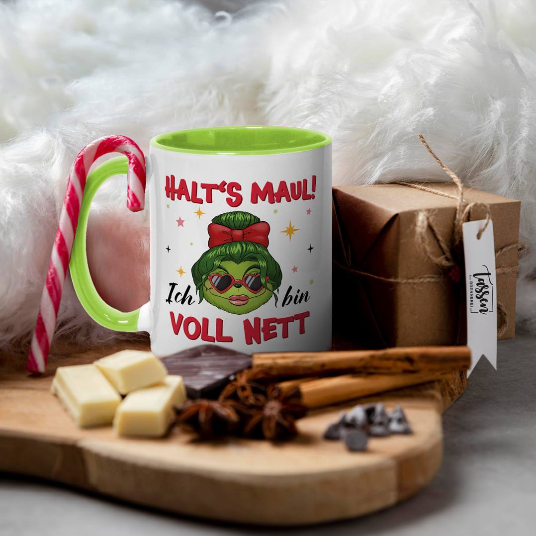 Tasse - Miss Grinch - Halt's Maul! Ich bin voll nett