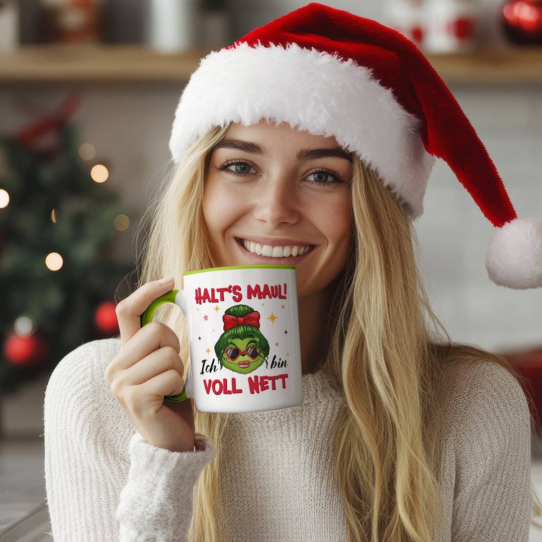 Tasse - Miss Grinch - Halt's Maul! Ich bin voll nett