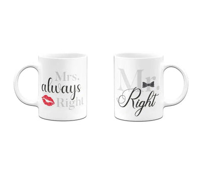 Bild: Tasse - Mr. Right und Mrs. always right Geschenkidee