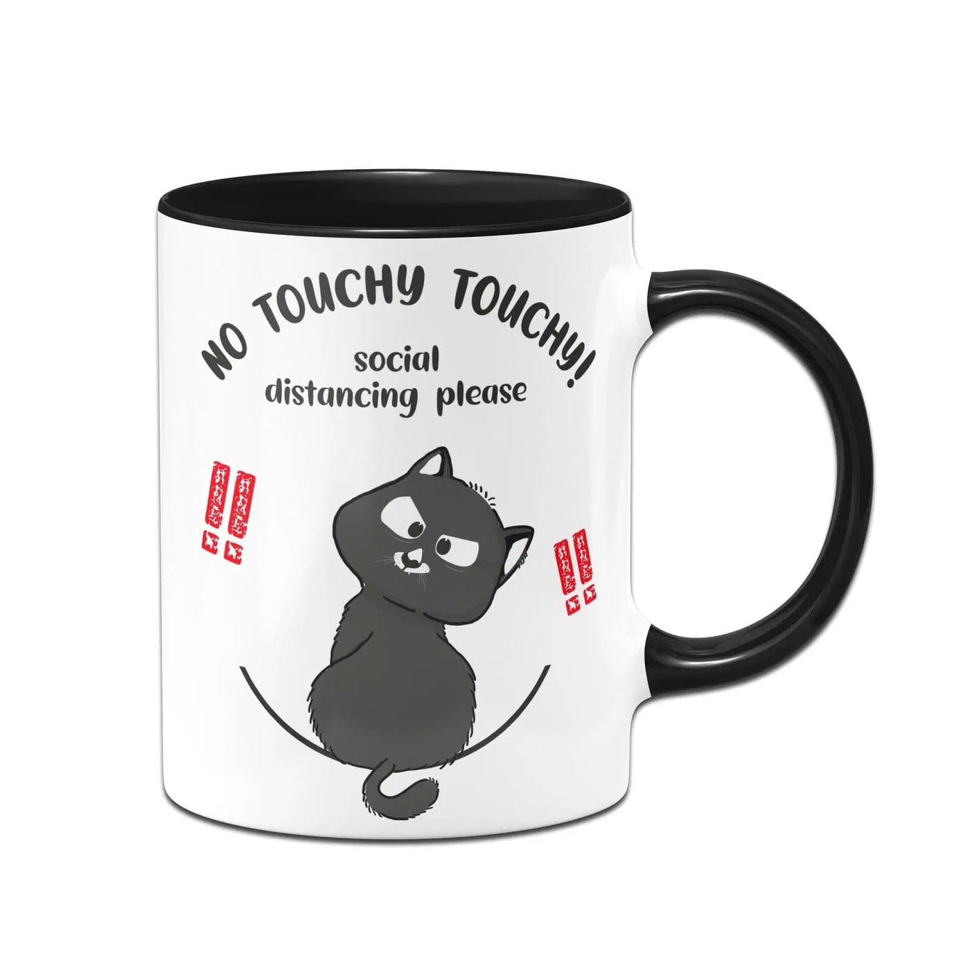 Bild: Tasse - No touchy touchy! Social distancing please Geschenkidee