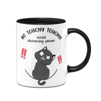 Bild: Tasse - No touchy touchy! Social distancing please Geschenkidee