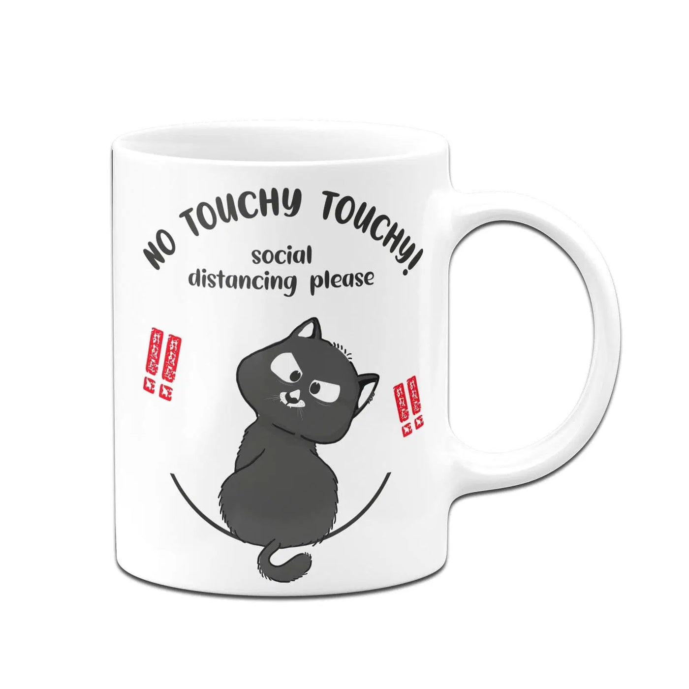 Bild: Tasse - No touchy touchy! Social distancing please Geschenkidee