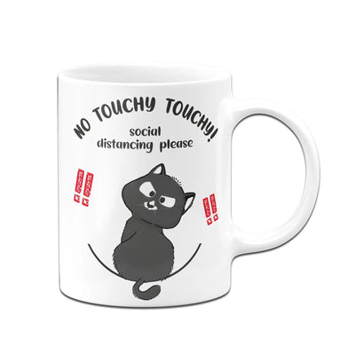 Bild: Tasse - No touchy touchy! Social distancing please Geschenkidee