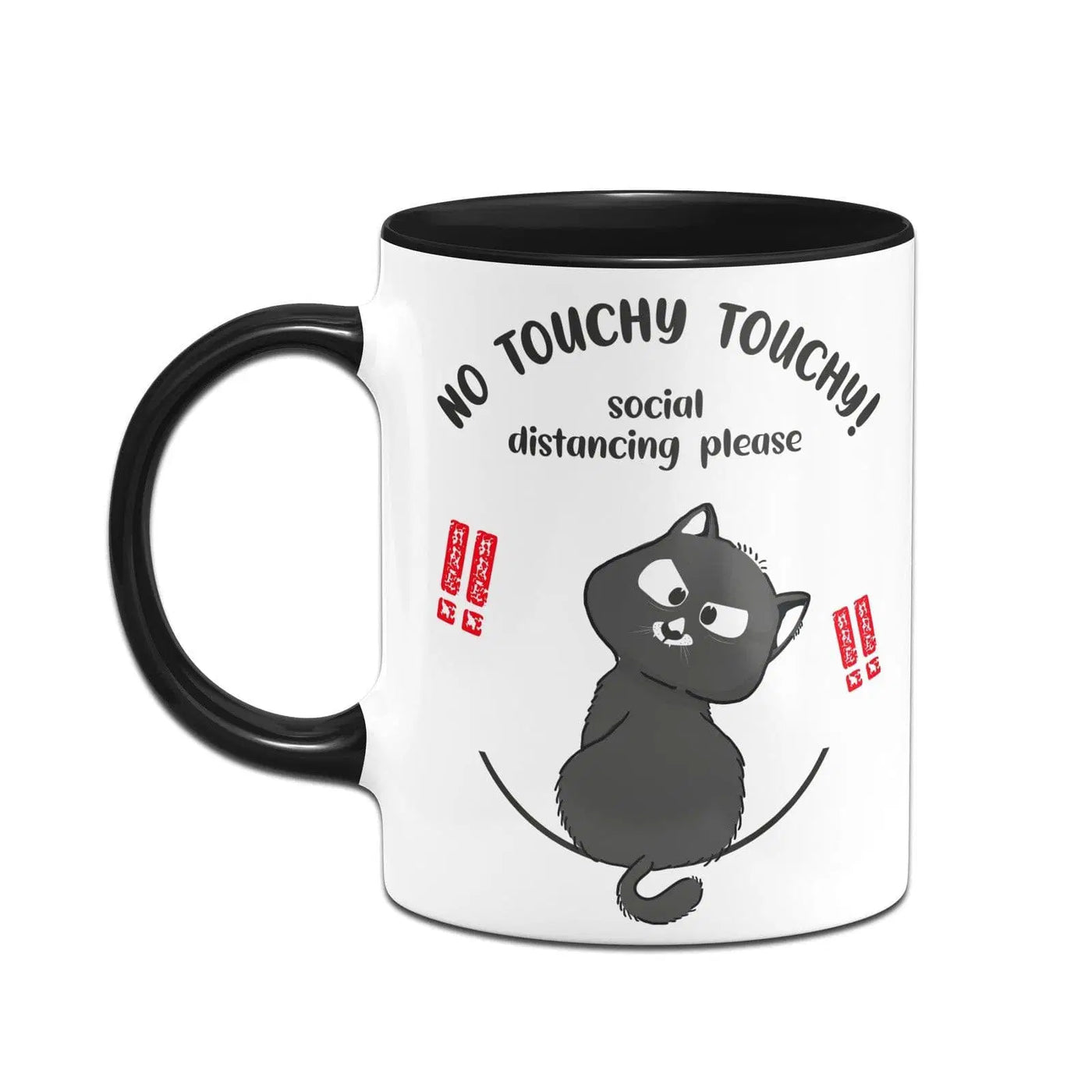 Bild: Tasse - No touchy touchy! Social distancing please Geschenkidee