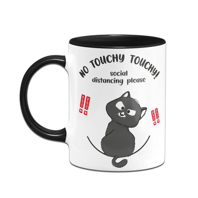 Bild: Tasse - No touchy touchy! Social distancing please Geschenkidee
