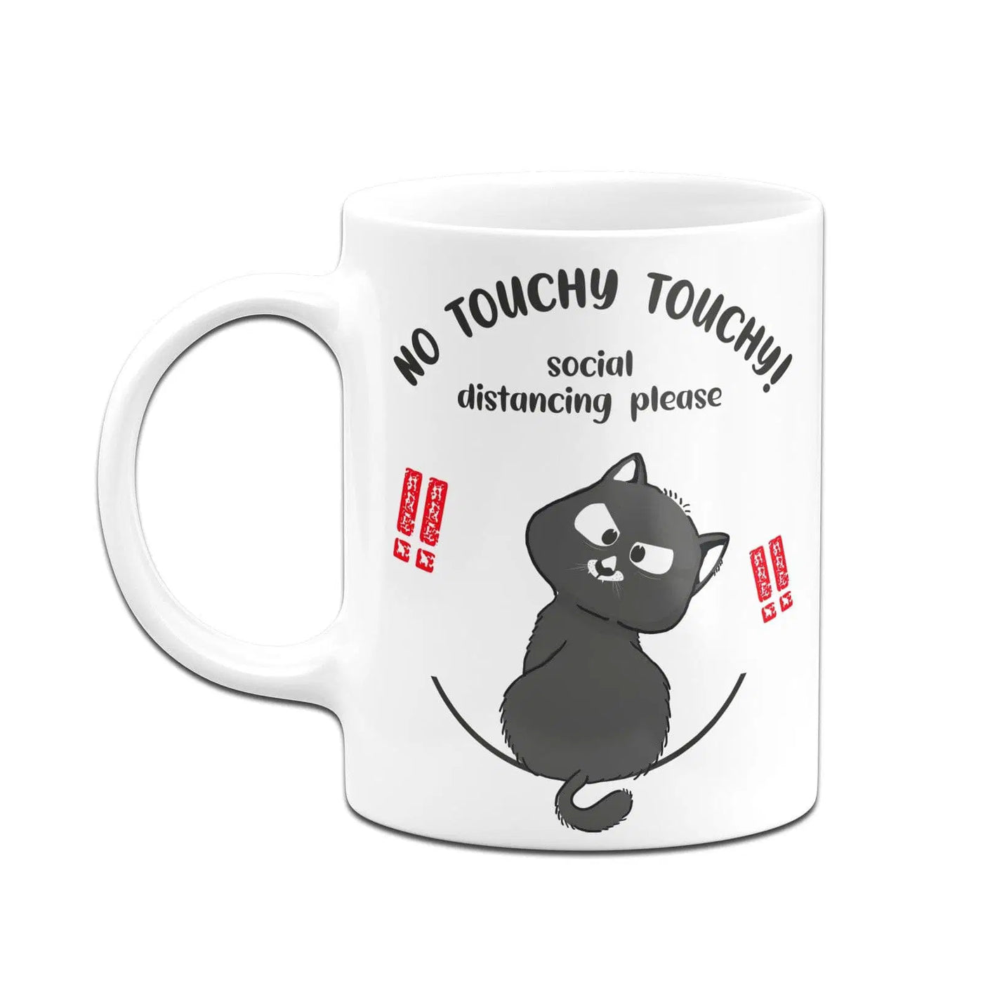 Bild: Tasse - No touchy touchy! Social distancing please Geschenkidee