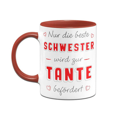 Bild: Tasse - Nur die beste Schwester wird zur Tante befördert Geschenkidee