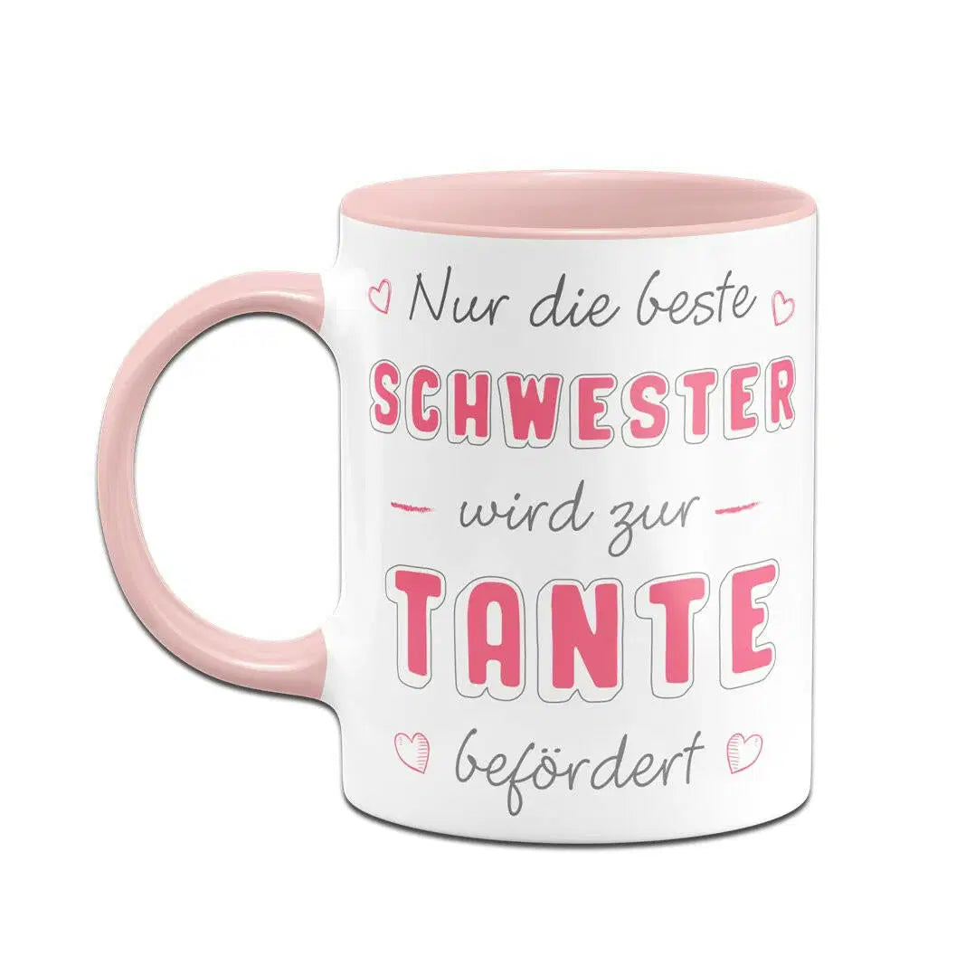Bild: Tasse - Nur die beste Schwester wird zur Tante befördert Geschenkidee