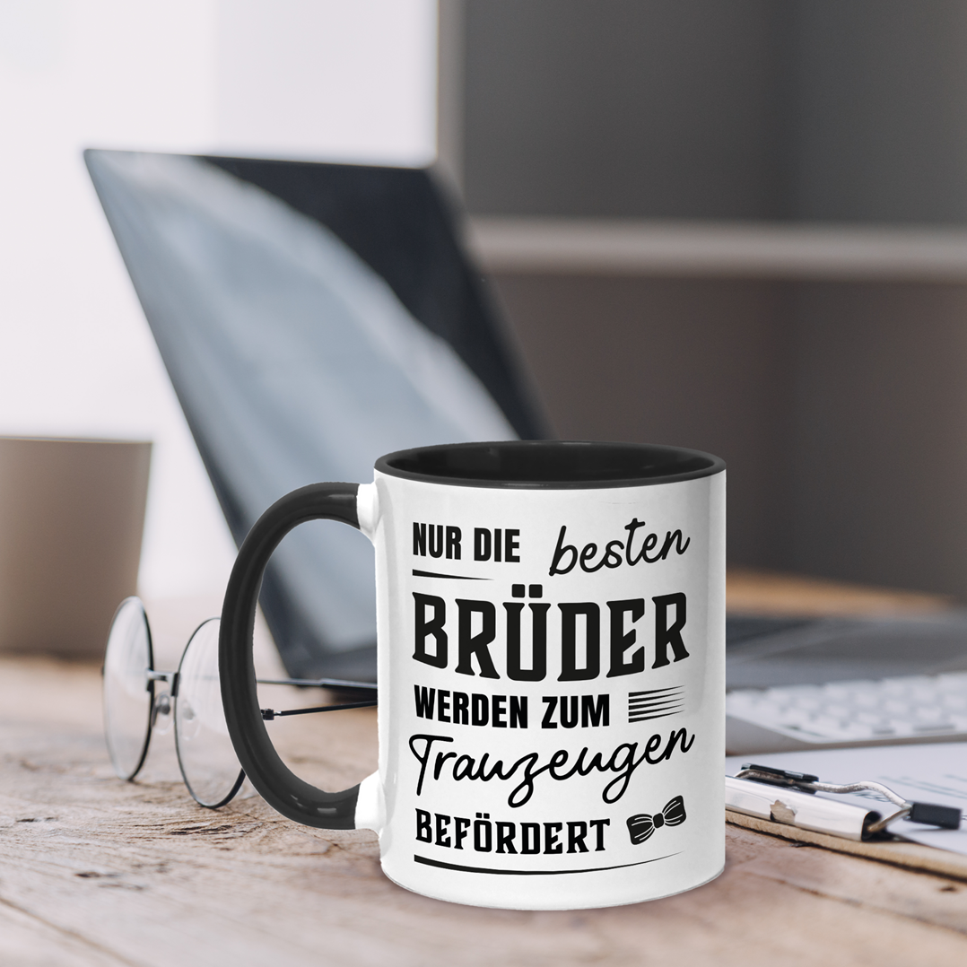 Tasse - Nur die besten Brüder werden zum Trauzeugen befördert