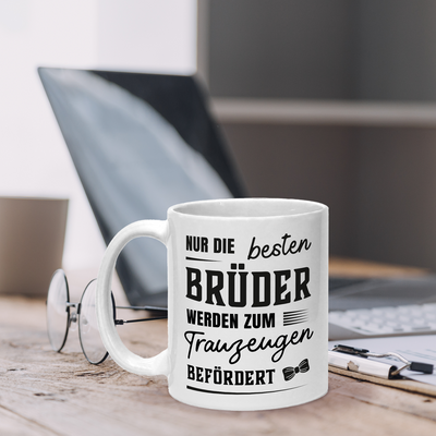 Tasse - Nur die besten Brüder werden zum Trauzeugen befördert