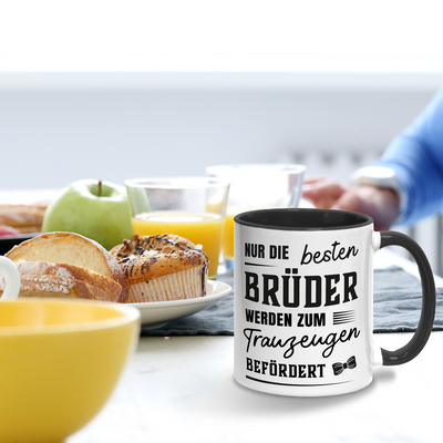 Tasse - Nur die besten Brüder werden zum Trauzeugen befördert